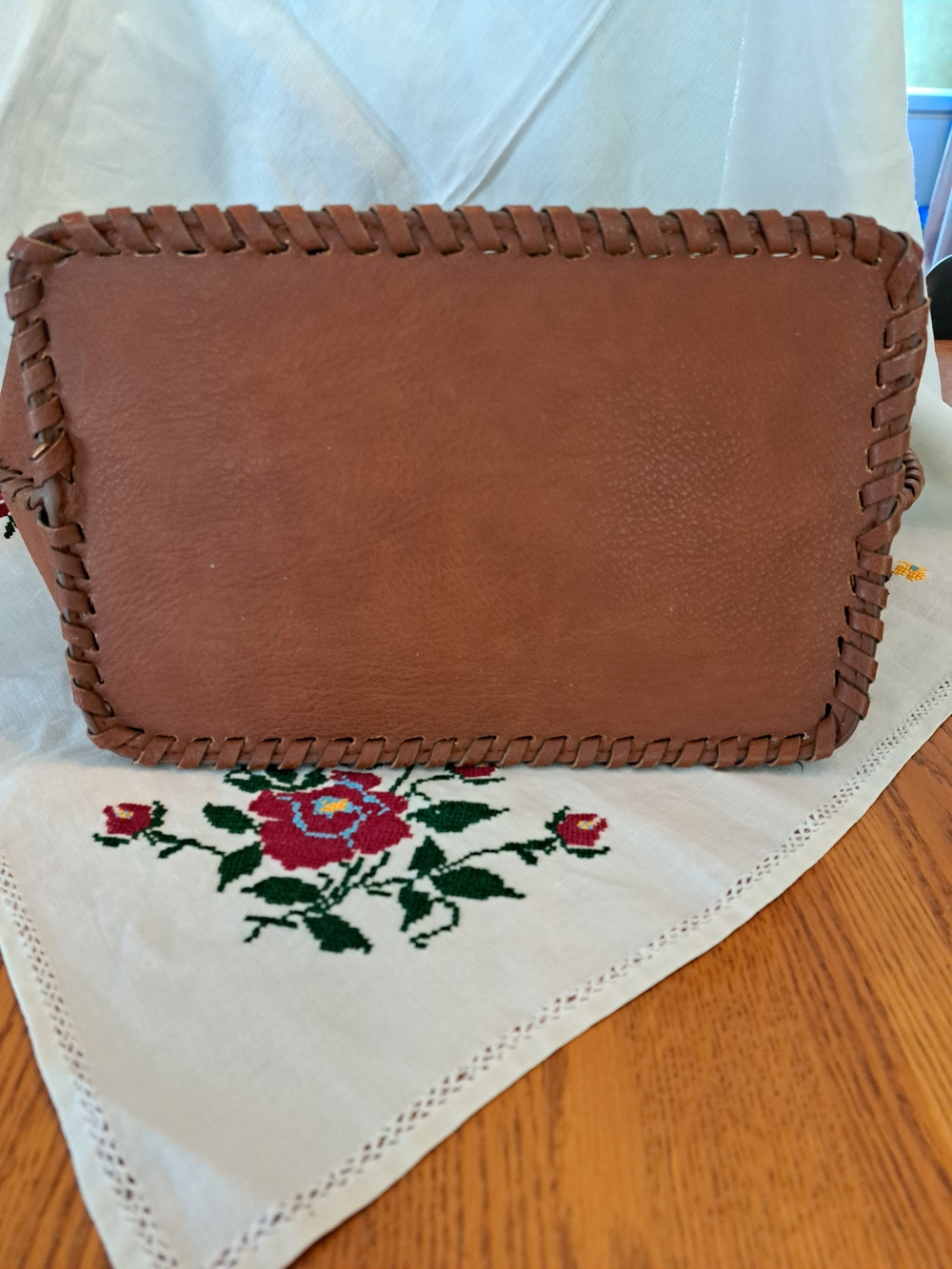 Everyday Casual Brown Leather Tote - Picture 6 of 8